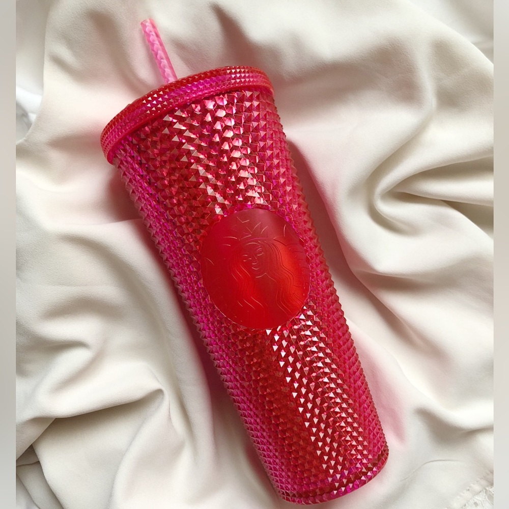 2019 Starbucks Venti Neon Hot Pink Studded Tumbler